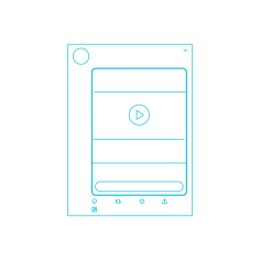 Digital Twitter App Card Video Drawing Svg Vector, Free Vectors File
